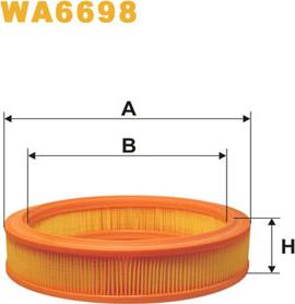 WIX Filters WA6698 - Повітряний фільтр autocars.com.ua