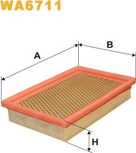 WIX Filters WA6711 - Воздушный фильтр avtokuzovplus.com.ua