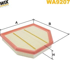 WIX Filters WA9207 - Воздушный фильтр avtokuzovplus.com.ua