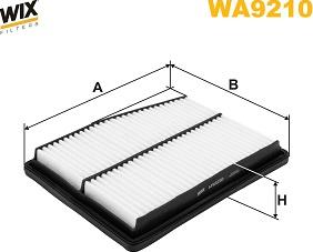 WIX Filters WA9210 - Повітряний фільтр autocars.com.ua