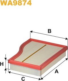 WIX Filters WA9874 - Воздушный фильтр avtokuzovplus.com.ua