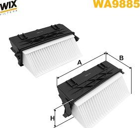 WIX Filters WA9885 - Повітряний фільтр autocars.com.ua