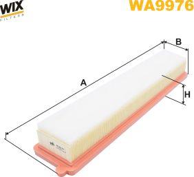 WIX Filters WA9976 - Повітряний фільтр autocars.com.ua