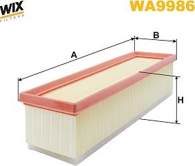 WIX Filters WA9986 - Повітряний фільтр autocars.com.ua