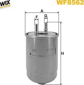 WIX Filters WF8562 - Фільтр паливний RENAULT MEGANE III. SCENIC III 1.5 DCI 12- вир-во WIX-FILTERS autocars.com.ua