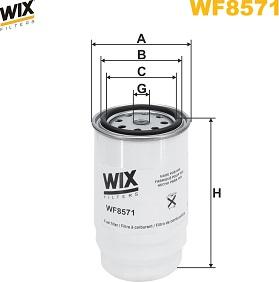 WIX Filters WF8571 - Паливний фільтр autocars.com.ua