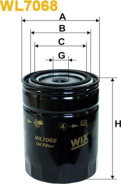 WIX Filters WL7068 - Фільтр масляний двигуна AUDI. VW WL7068-OP525 вир-во WIX-FILTERS UA autocars.com.ua