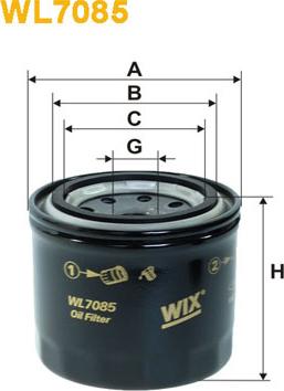 WIX Filters WL7085 - Фильтр масляный двигателя MATIZ WL7085-OP539 пр-во WIX-Filtron autocars.com.ua