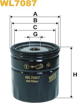 WIX Filters WL7087 - Фильтр масляный двигателя OPEL WL7087-OP541 пр-во WIX-Filtron autocars.com.ua
