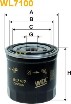 WIX Filters WL7100 - Масляный фильтр autodnr.net