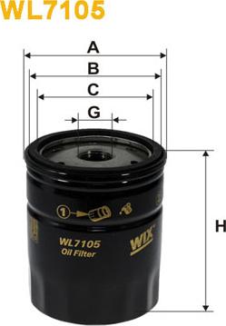 WIX Filters WL7105 - Масляный фильтр avtokuzovplus.com.ua