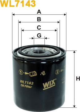 WIX Filters WL7143 - Фільтр масляний двигуна NISSAN WL7143-OP581 вир-во WIX-FILTERS autocars.com.ua