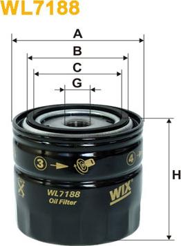 WIX Filters WL7188 - Масляный фильтр avtokuzovplus.com.ua