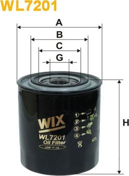 WIX Filters WL7201 - Масляний фільтр autocars.com.ua