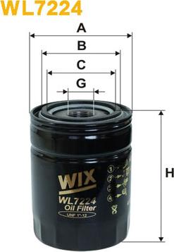 WIX Filters WL7224 - Масляний фільтр autocars.com.ua