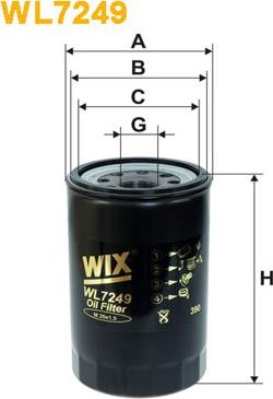 WIX Filters WL7249 - Масляний фільтр autocars.com.ua