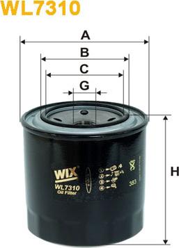 WIX Filters WL7310 - Масляний фільтр autocars.com.ua