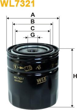 WIX Filters WL7321 - Масляный фильтр avtokuzovplus.com.ua