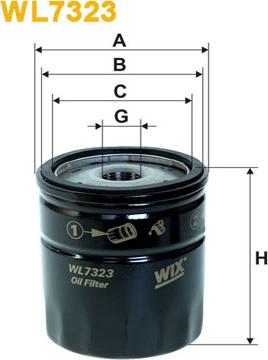 WIX Filters WL7323 - Масляный фильтр autodnr.net