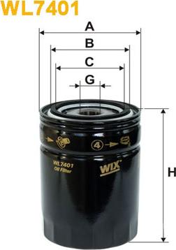 WIX Filters WL7401 - Масляний фільтр autocars.com.ua