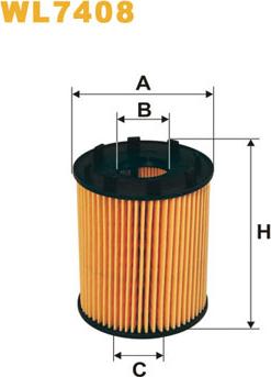 WIX Filters WL7408 - Фильтр масляный двигателя FIAT WL7408-OE670 пр-во WIX-Filtron autocars.com.ua