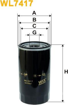 WIX Filters WL7417 - Масляний фільтр autocars.com.ua