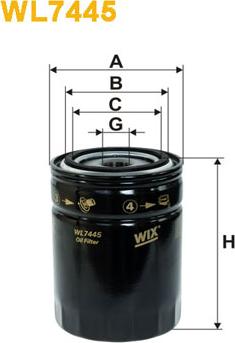WIX Filters WL7445 - Масляный фильтр avtokuzovplus.com.ua