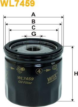 WIX Filters WL7459 - Масляний фільтр autocars.com.ua