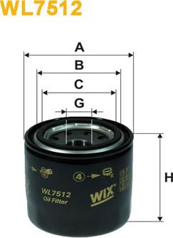 WIX Filters WL7512 - Фильтр масляный двигателя Hyundai autocars.com.ua