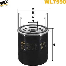 WIX Filters WL7590 - Масляний фільтр autocars.com.ua
