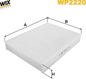 WIX Filters WP2220 - Фільтр, повітря у внутрішній простір autocars.com.ua