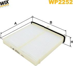 WIX Filters WP2252 - Фільтр, повітря у внутрішній простір autocars.com.ua