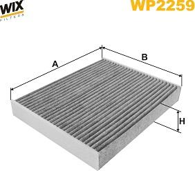 WIX Filters WP2259 - Фільтр, повітря у внутрішній простір autocars.com.ua