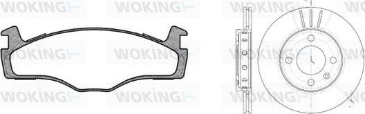Woking 80713.05 - Комплект гальм, дисковий гальмівний механізм autocars.com.ua