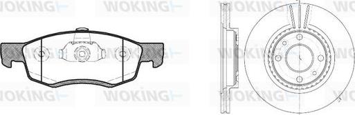 Woking 80723.01 - Комплект гальм, дисковий гальмівний механізм autocars.com.ua