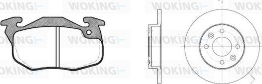 Woking 80923.01 - Комплект гальм, дисковий гальмівний механізм autocars.com.ua