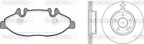 Woking 810093.00 - Комплект гальм, дисковий гальмівний механізм autocars.com.ua