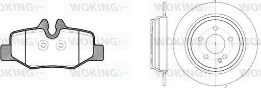 Woking 810103.00 - Дисковый тормозной механизм, комплект avtokuzovplus.com.ua