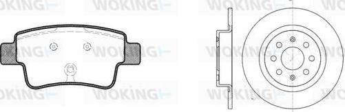 Woking 810983.00 - Комплект гальм, дисковий гальмівний механізм autocars.com.ua