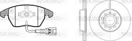 Woking 811303.00 - Комплект гальм, дисковий гальмівний механізм autocars.com.ua