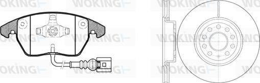 Woking 811303.02 - Комплект гальм, дисковий гальмівний механізм autocars.com.ua