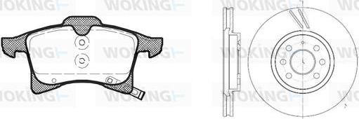Woking 811363.01 - Комплект гальм, дисковий гальмівний механізм autocars.com.ua