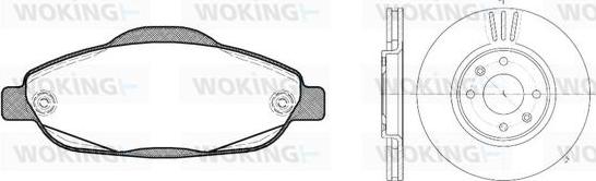 Woking 812233.00 - Дисковый тормозной механизм, комплект avtokuzovplus.com.ua
