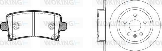 Woking 812883.00 - Комплект гальм, дисковий гальмівний механізм autocars.com.ua