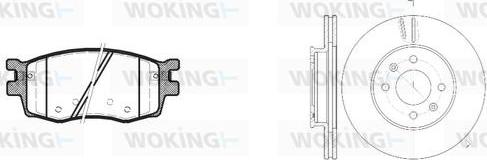Woking 813083.00 - Комплект гальм, дисковий гальмівний механізм autocars.com.ua