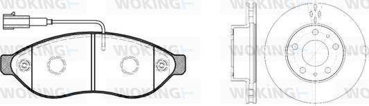 Woking 813373.00 - Комплект гальм, дисковий гальмівний механізм autocars.com.ua