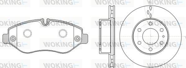Woking 813453.02 - Комплект гальм, дисковий гальмівний механізм autocars.com.ua