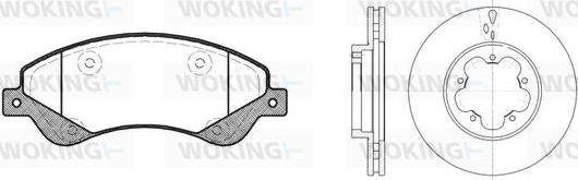 Woking 813513.00 - Комплект гальм, дисковий гальмівний механізм autocars.com.ua
