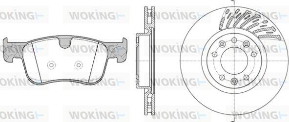 Woking 814803.00 - Комплект гальм, дисковий гальмівний механізм autocars.com.ua