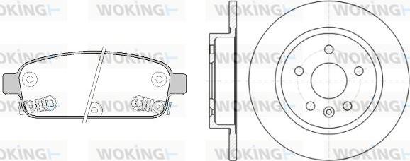 Woking 815323.00 - Комплект гальм, дисковий гальмівний механізм autocars.com.ua